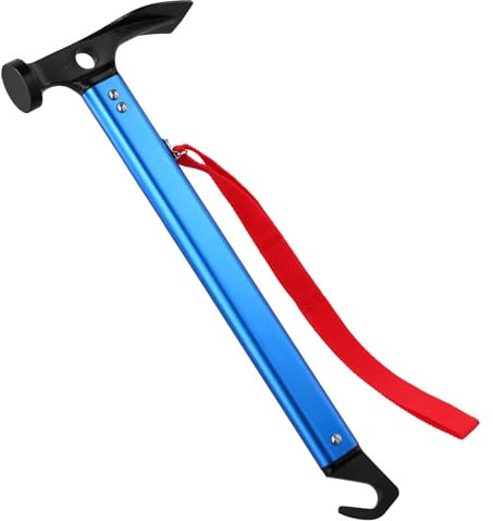 QWORK® Camping Hammer 30.5cm, Aluminium Outdoor Camping Hammer, Multifunktions Zelthammer mit Zeltheringslöser