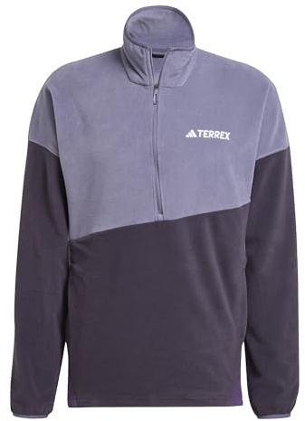 adidas Uomo Terrex Multi Climawarm Fleece Anorak, Preloved Violet/Aurora Black/Aurora Plum, XL