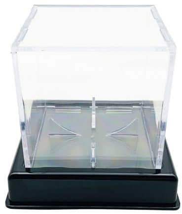 GMBYLBY Boîte de rangement transparente avec support en acrylique pour ballon de football