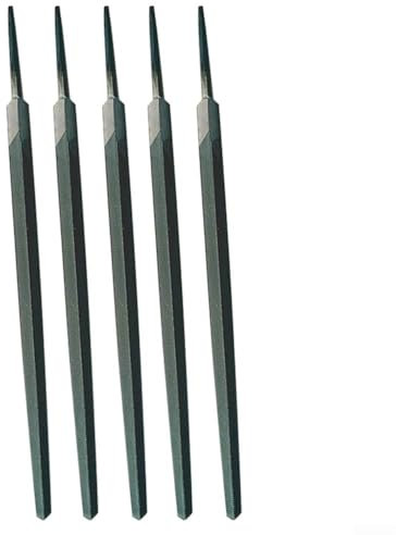 Yuanpgky Juego de limas triangulares de 5 unidades, 8 pulgadas de acero para corte fino, juego de herramientas de flechas de rejilla de madera metálica, para metal, carpintería, vidrio, plástico,