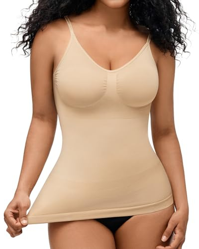 Gotoly Shapewear Tank Top for Women Tummy Control Compressions Camisole Top (Beige, L)
