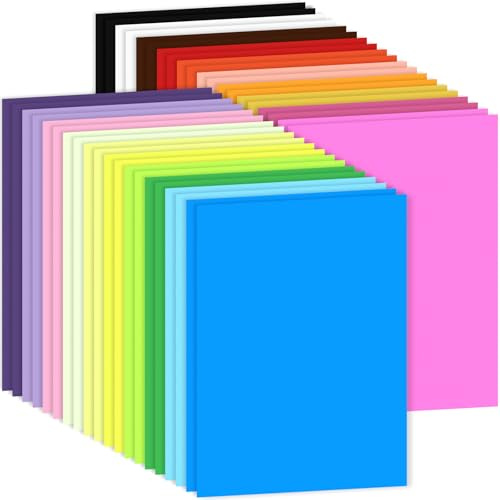 Caianwin 200 Sheets Coloured Paper - A4 Origami Paper 20 Vivid Colors, 70gsm Double Sided Construction Papers for Arts Craft, DIY, Cutting and Drawing