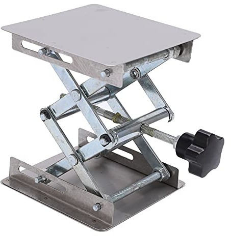 Small Stainless Steel Manual Miniature Lifting Platform, Height Adjustable Lift Stand Table for RC Cars, 44mm to 154mm Expandable Range, Lightweight and Rust Resistant