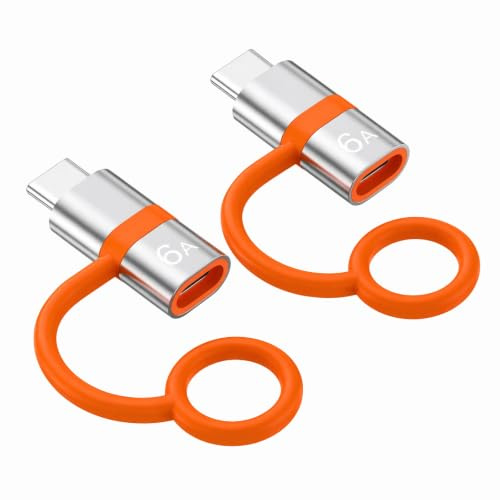 TEKFUSE - Adaptador Lightning USB-C, carga rápida PD de 36 W, transferencia 480 Mbps, conector reversible, carcasa de aluminio, anillo antipérdida, compatible con iPhone 15, 16 smartphones USB-C