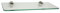 6 mm Glasregal Wandregal 40x15 Klarglas mit Clip Mini Edelstahl-Finish / 2 Regale