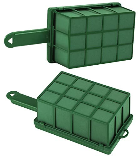 Hahood Jaula de Espuma Floral de 2 Piezas con arreglo Floral de Espuma con asa, Soporte Rectangular de Espuma para Flores Frescas, decoración de Fiesta en casa, 11.8 x 4.9 x 3.1 Pulgadas