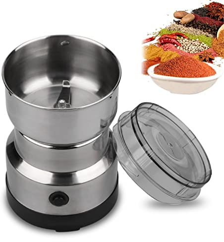 Smash Machine Multifunzione, Mini Macinacaffè Elettrico A 4 Lame, Macinacaffè Multifunzione in Acciaio Inossidabile per Cereali Noci Fagioli Spezie Fagioli Accessori da Cucina