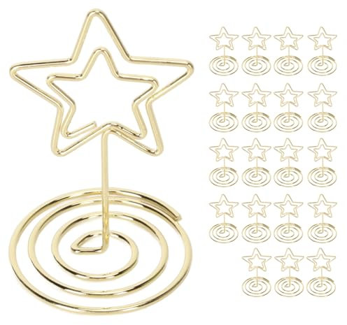 Portacarte Segnaposto, 20PCS Portacarte Segnaposto a Colori Vivaci Portafoto a Forma di Stella a 5 Punte Mini Portacarte da Tavolo per Centrotavola Decorazioni per Matrimoni