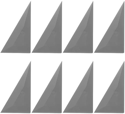 HINZIC Set di 8 spatole per finestre, triangolari, in plastica, con raschietto grigio, kit per la colorazione delle pellicole per la colorazione dei finestrini dell'auto