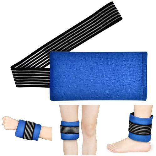 ACWOO Gel Ice Pack for Sports Injuries, Reusable Gel Hot Cold Pack, Adjustable Cold Compress Wrap, Flexible Hot Cold Packs for Muscle Pain, Sciatica Pain Relief, Sprains, Swell, Bruises -Multi-purpose