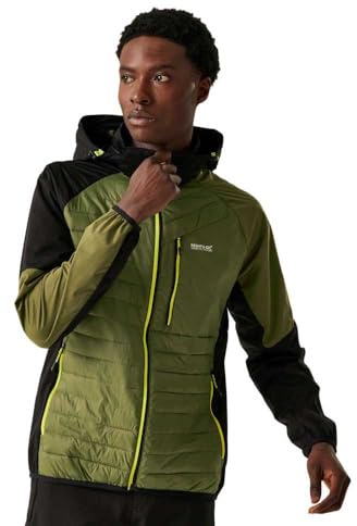 Regatta Pro Hybrid - Chaqueta ligera con capucha y cremallera completa para hombre (paquete de 1)