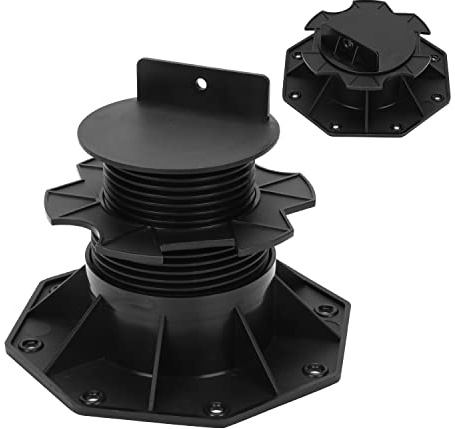 Herrselsam Supporti regolabili in altezza 20 pezzi Piedino regolabile 60-140mm Supporto per lastre - Supporti per sottostruttura di piastrelle per terrazze Legno, WPC e pietra