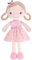 GAGAKU Weiche Stoffpuppe 40cm Schutzengel Puppen, Taufgeschenk für Baby Mädchen Kuscheltier Glücksbringer für Kinder im Alter von 3-5 Jahren-Kirschmädchen