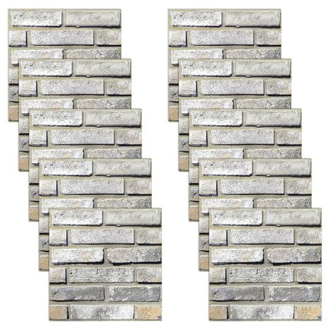 YapitHome 10 Pièces Panneaux Muraux 3D,Panneaux de Revêtement Mural Décoration, 30x30cm Panneaux Muraux Texturés 3D pour Salon,Cuisine,Chambre des Enfants