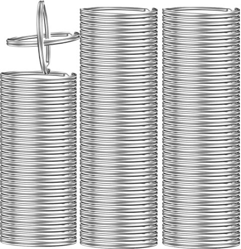 100 Stück Schlüsselringe, geteilte Schlüsselringe für Schlüsselanhänger und Handwerk (25 mm)