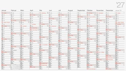 rido/idé 7033690007 Plakatkalender Mod. young design XL 2027 1390×790 mm