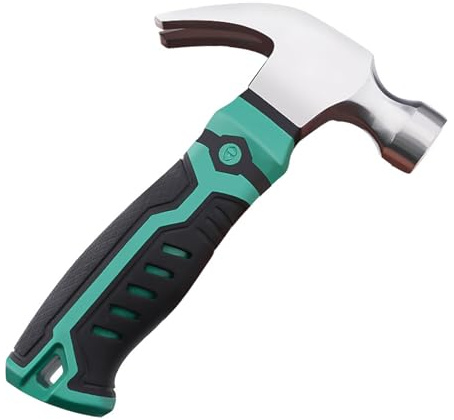 Martillo multiusos de acero de alto carbono con capacidad de varilla de palanca para uso doméstico y exterior, clavar, palanca y fijación, martillo portátil
