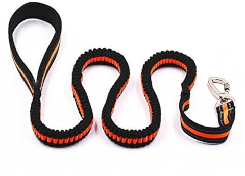 Bungee-Leine, stoßgeschützt, zum Training, elastische Hundeleine mit weich gepolstertem Griff