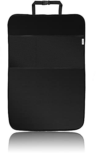 ECENCE Rückenlehnenschutz Auto Kinder 1er-Set - Autositz Organizer mit Netztasche, wasserdichter Sitzschutz für Rückenlehne - Autositzschoner 50x70cm