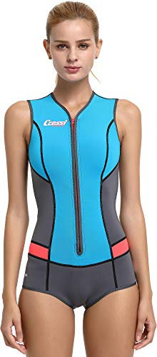 Cressi Idra Neoprene Swimsuit 2mm - Damen Swimming Wetsuit Neopren Badeanzug 2mm Neoprenanzug