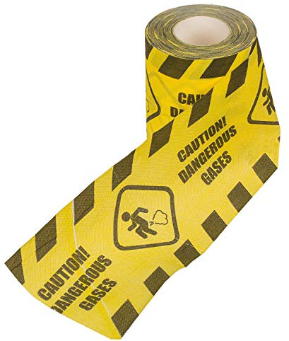 ootb Caution! Dangerous Gases Toilet Paper Birthday Joke Item