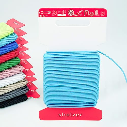 Shelver Premium Elastic Cord, 1.5mm Turquoise Blue, 20m