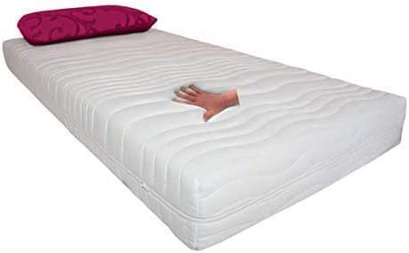 7 Zonen Gelmatratze Gelschaum Matratze Relax Höhe 25 cm mit 8 cm Gel Memory Schaum soft weich Raumgewicht RG50 + 7 Zonen Kaltschaum Schlafen wie auf Gelmatratzen Alternative Wasserbett (100 x 200 cm)