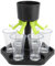 Party Drink Shot Dispenser, 6 Shot Pourer with Plastic Glass for Bar, Even Liquid Distribution, Sturdy Plastic Construction, Ideal for Parties, Easy to