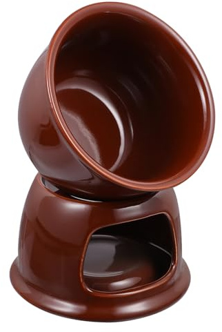 SMASOLO Pentola Ceramica Per Fonduta Di Cioccolato e Pentola Per Scaldare Burro Resistente e Pratico Per Uso Prolungato Adatto Per Cioccolato Formaggio Brodo Tapas Latte Burro Cera Caramel