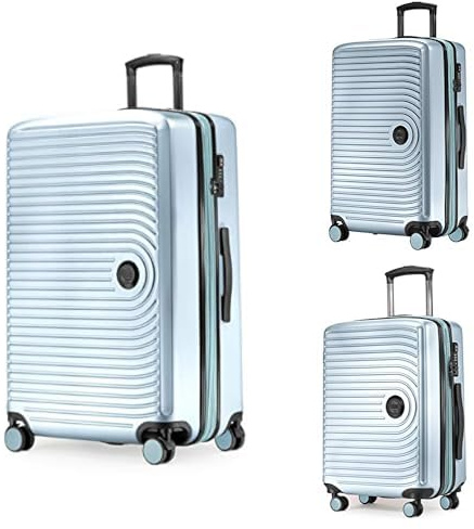 Hauptstadtkoffer Mitte - Set of 3 Suitcases - Hand Luggage Suitcase 55 cm, Medium Suitcase 68 cm + Large Travel Suitcase 77 cm, Hard Shell ABS, TSA - Pool Blue