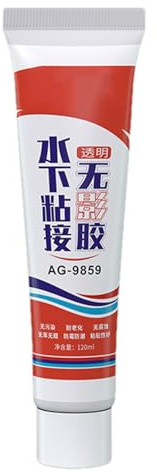 Sigillante in silicone per acquario, adesivo trasparente per vetro, adesivo impermeabile, sigillante per vetro trasparente atossico per acquari, riparazione 'acquario, sigillante altamente