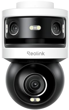 Reolink Triple-Lens PoE Security Camera Outdoor, 10MP+8MP Triple-Lens Panoramic PT, SyncTrack Auto Tracking, AI Video Search, Color & IR Night Vision, 24/7 Recording, OMVI 3i PoE
