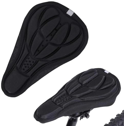 Housse De Selle De Velo Ultra Confortable En Mousse A Memoire De Forme Double Couche, Coussin De Siege Ergonomique Pour Velo Electrique Homme Et Femme, Idéal Pour VTT Et Longues Randonnees