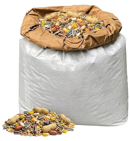 LutoPets Cibo per pappagalli da 15 kg - Miscela di semi per pappagalli - Ara, cacatua, pappagallo amazzonico - Con Doppinda e semi di sole - 14 ingredienti naturali - Confezione grande a prezzi