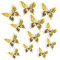 3D Mariposas Decorativas,12 pcs Mariposa Pegatinas de Pared Etiquetas Engomadas Molduras Decorativas para pared Room Decor, Para Hogar Casa Habitación Oro