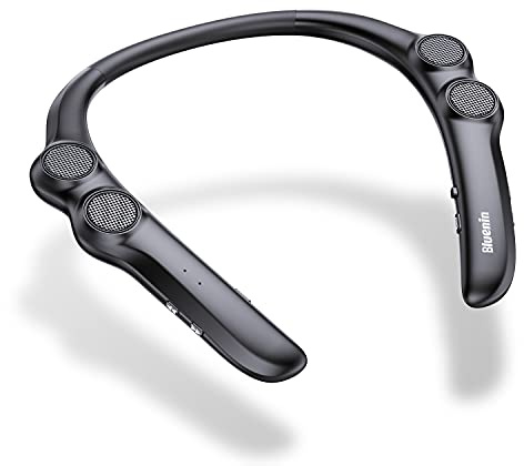 Gardway Neckband Bluetooth Speaker, Wireless Wearable Speaker w/lightest 78g Weight, High Fidelity 3D Stereo Sound, 12 Hrs Playtime, Portable Speakers w/Built-in Mic for Home, Office and Outdoors
