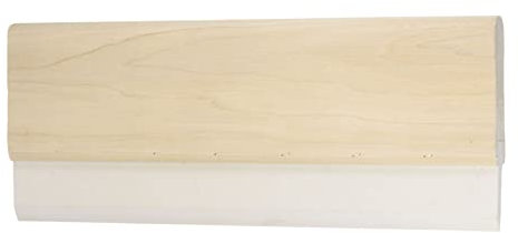 sourcing map Pantalla Impresión Escurridor 12 Pulgadas 75 Durómetro Goma Hoja Madera Mango Tinta Raspador para Serigrafía Impresión Tela Grabado
