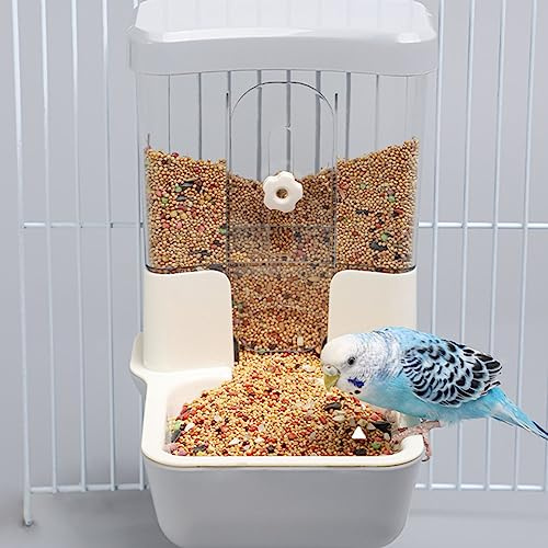 Automatic No Mess Bird Feeder - Bird Cage Accessories for Parakeet, Canary, Cockatiel, Finch