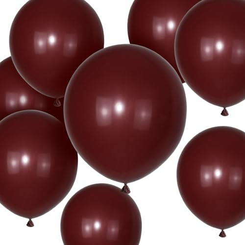 Wine Red Balloons 50 Pack 12inch Burgundy Party Balloons Maroon Balloon Strong Thicken Latex Ballons for Birthday Wedding Party Decorations Baby Shower Events Decorations Accessories