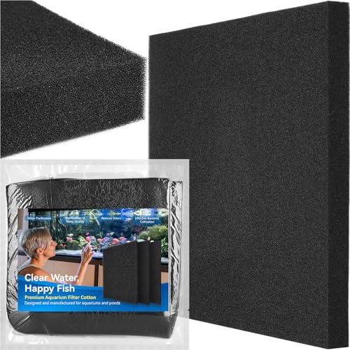 Borlech Aquarium Filter Sponge Pad, Filter Media Foam Sponges, Filter Accessories for Fish Tanks and Ponds (47 x 47 x 4 cm, 50PPI, 1 Pack)