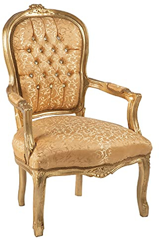 Italux Sillòn Barroco Pan de Oro Luis XIV°
