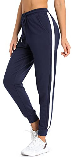 BENNIES Jogginghose Damen Lang Sporthose Frauen Damenhose mit Gummizug Warme Freizeithose Relaxhose Trainingshose Sportbekleidung Yoga Hose Sweatpants für Sport Freizeit Blau 3XL