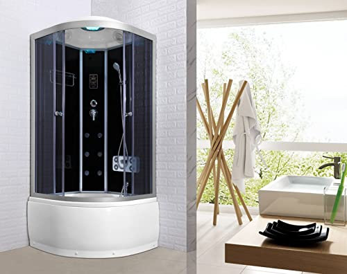 Cabina idromassaggio touch, ozonoterapia, cromoterapia, full optional 90x90 cm Sicorage Theraf