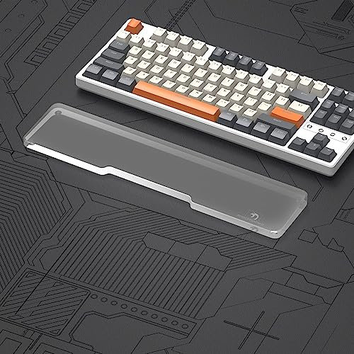 MAMBASNAKE Handgelenkauflage für Tastatur, Ergonomisches Tastaturpad aus Acryl für TKL 80% Tastatur - Keyboard Wrist Rest für Büro/Spiele/Tippen/Laptop - Premier Clear Acryl - Rutschfeste Füße
