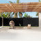 Yolola Doppel Seitenmarkise Ausziehbar 200 x 1200 cm seitenmarkise sichtschutz terrasse Balkon seitenmarkise,Seitenrollo, für Balkon, Terrasse und Garten-Schwarz-200 x 1200 cm