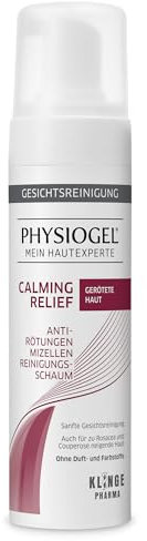 PHYSIOGEL® Calming Relief Anti-Rötungen Mizellen Reinigungsschaum - beruhigende Gesichtsreinigung für zu Rosacea und Couperose neigende Haut - mit Mizellen-Technologie, AHA und Endothelyol - 150 ml