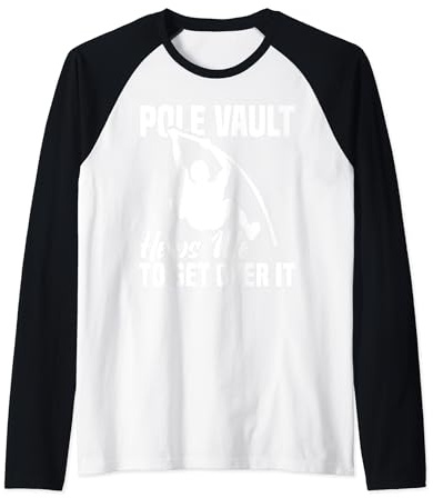 Pole Vaulting Shoes Pole Vaulter Spikes Gloves Pole Vault Raglan Baseball Tee