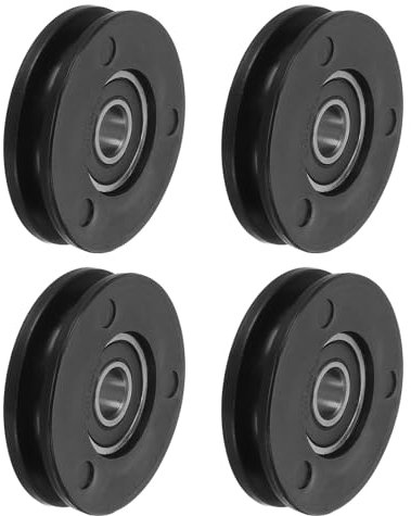 PATIKIL Universal Bearing Pulley Wheel 50mm/2, 4 Pack Nylon Bearing Pulley Wheel Lifting Bearing Wheel Replace for Gym Equipment Part Cable Machine