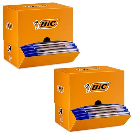 BIC Kugelschreiber Set Cristal Original, in Blau, Strichstärke 0,4 mm, 300er Pack
