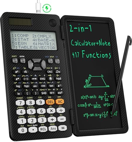 ROATEE 991ES MAX Calcolatrice Scientifica, 417 funzioni di calcolo, Display a 4 righe, Display chiaro, Ricaricabile, Adatta a studenti, Professori, Studiosi